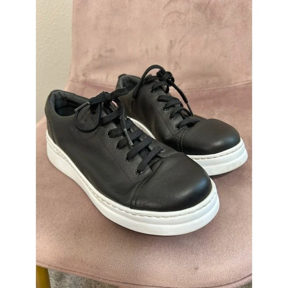 Camper Runner Up Sneakers Womens SZ EU 40 US 9-9.5 Black Leather Lightweight